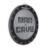 カスタムダイヤモンドプレートルックマンケーブダーツボード ダーツボード (正面左)