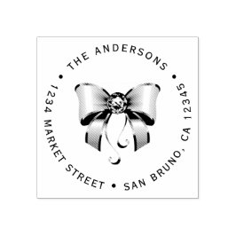 カスタムダイヤモンドボウ差出人住所 ラバースタンプ