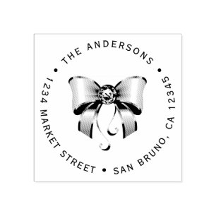 カスタムダイヤモンドボウ差出人住所 ラバースタンプ