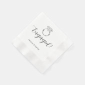 カスタムダイヤモンドリングや輪婚約パーティ 縁ありカクテルナプキン (角)