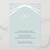 カスタムダイヤモンド60周年結婚パーティー 箔招待状 (正面)