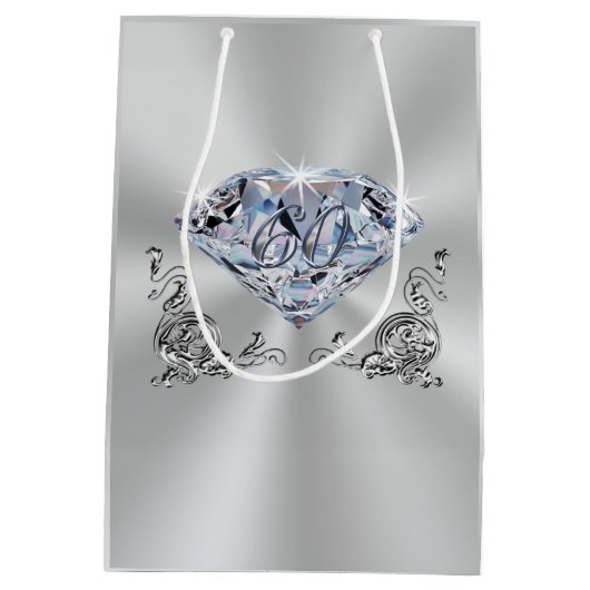 カスタムダイヤモンド60周年結婚抱き枕 ミディアムペーパーバッグ (裏面)