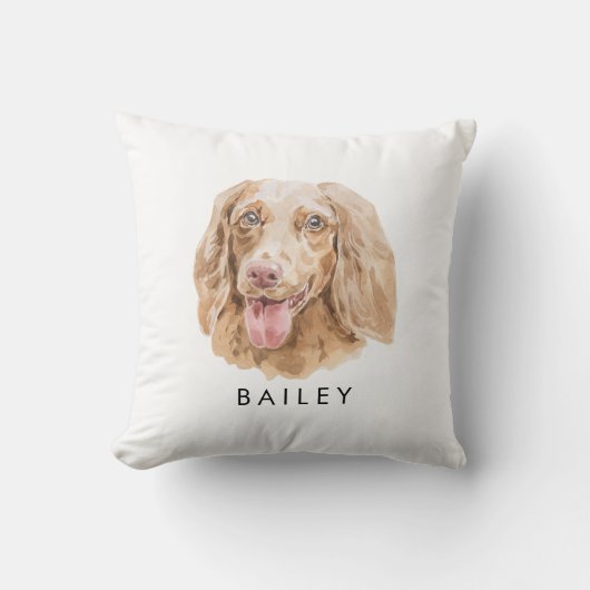 カスタムダシュント犬は犬の恋人のギフトを育てる クッション (正面)