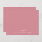 カスタムダスティピンクフラットノートカード ノートカード (正面/裏面)