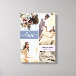 カスタムダスティブルーとピンクキャンバスプリント キャンバスプリント