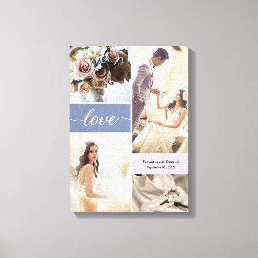 カスタムダスティブルーとピンクキャンバスプリント キャンバスプリント (正面)