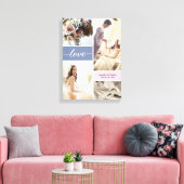 カスタムダスティブルーとピンクキャンバスプリント キャンバスプリント (インサイチュ (リビング))