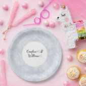 カスタムダスティブルーチョーク使い捨てプレート ペーパープレート (パーティー)