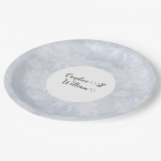 カスタムダスティブルーチョーク使い捨てプレート ペーパープレート (アングル)