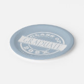 カスタムダスティブルー卒業会卒業生 ペーパープレート (アングル)