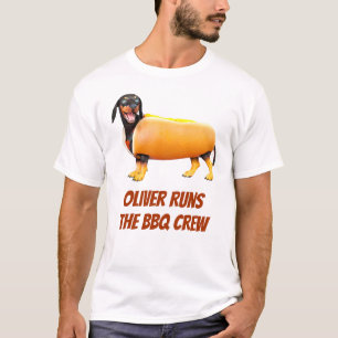 カスタムダックスフンドBBQクルー 楽しいウィナードッグ Tシャツ