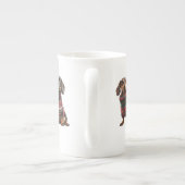 カスタムダッシュンドクリスマスフェスティバルホリデーギフト ボーンチャイナマグカップ (裏面)