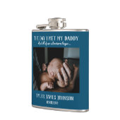 カスタムダディ写真ファースト・ファースト・父親の日フラスコ フラスク (左)