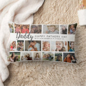 カスタムダディ18フォトコラージュ ランバークッション (ブランケット)