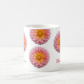 カスタムダリアと露の滴 コーヒーマグカップ (中央)