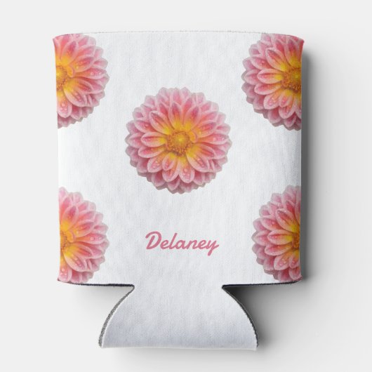 カスタムダリアと露の滴 缶クーラー (裏面)