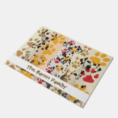 カスタムダルマの犬とポーズプリントのdoormat ドアマット (アングル)