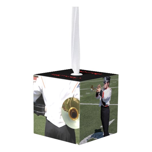 カスタムダンシンバンドフォトオーナメント キューブオーナメント (裏面アングル)