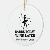 カスタムダンスオーナメント、パーソナライズされたバレエの贈り物、 セラミックオーナメント (左)