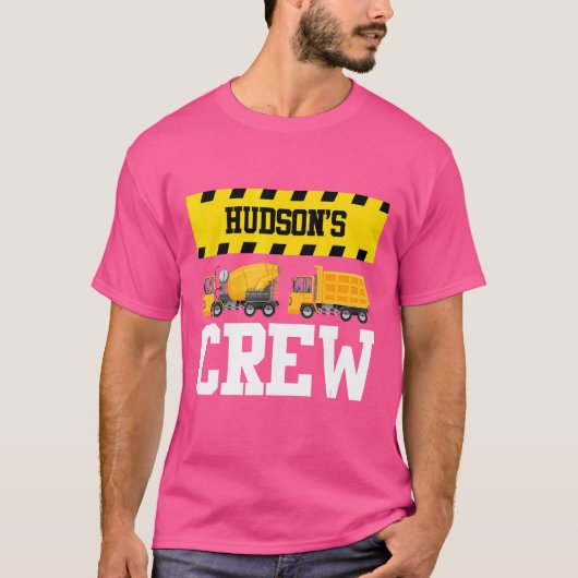 カスタムダンプトラック ハドソン建設作業員 Tシャツ (正面)