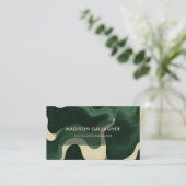 カスタムダークグリーンエステティックプロフェッショナル 名刺 (スタンド正面)