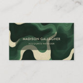 カスタムダークグリーンエステティックプロフェッショナル 名刺 (正面)