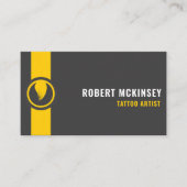 カスタムダークグレーブラックイエローアートとデザイン 名刺 (正面)