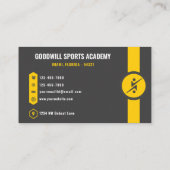 カスタムダークグレーブラックイエローアートとデザイン 名刺 (裏面)