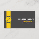 カスタムダークグレーブラックイエローアートとデザイン 名刺 (正面)