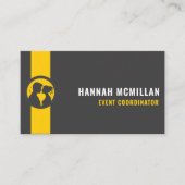 カスタムダークグレーブラックイエローイベント計画 名刺 (正面)