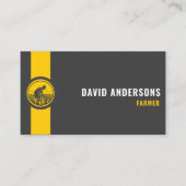 カスタムダークグレーブラックイエロークリエイティブ&メディア 名刺 (正面)