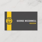 カスタムダークグレーブラックイエロークリエイティブ&メディア 名刺 (正面)