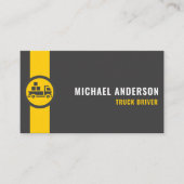 カスタムダークグレーブラックイエロートランスポート 名刺 (正面)