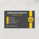 カスタムダークグレーブラックイエロートランスポート 名刺 (裏面)