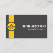 カスタムダークグレーブラックイエロートランスポート 名刺 (正面)