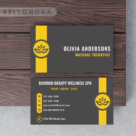 カスタムダークグレーブラックイエロートランスポート 名刺