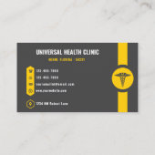 カスタムダークグレーブラックイエロードクファンシーター 名刺 (裏面)