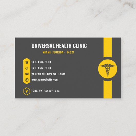 カスタムダークグレーブラックイエロードクファンシーター 名刺 (裏面)