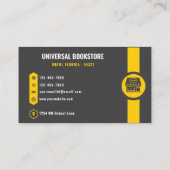 カスタムダークグレーブラックイエローリテール 名刺 (裏面)