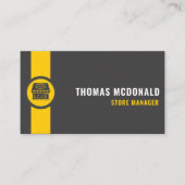 カスタムダークグレーブラックイエローリテール 名刺 (正面)