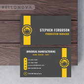 カスタムダークグレーブラックイエロー製造 名刺