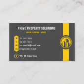 カスタムダークグレーブラックイエロ実在エテート 名刺 (裏面)