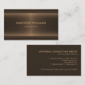 カスタムダークチョコレートブラウンブラックプロフェッショナル 名刺 (正面/裏面)