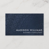 カスタムダークネイビーブルーグレープロフェッショナル 名刺 (正面)