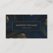 カスタムダークネイビーブルー金ゴールドグリッタープロフェッショナル 名刺 (正面)