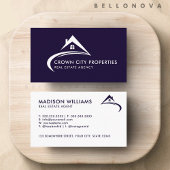 カスタムダークネイビー実在ブルーホワイトエージェント 名刺