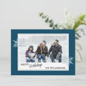 カスタムダークフェイクブルーのシルバースノーフレーク シーズンカード (スタンド正面)