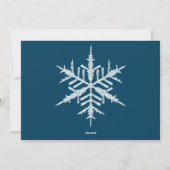 カスタムダークフェイクブルーのシルバースノーフレーク シーズンカード (裏面)