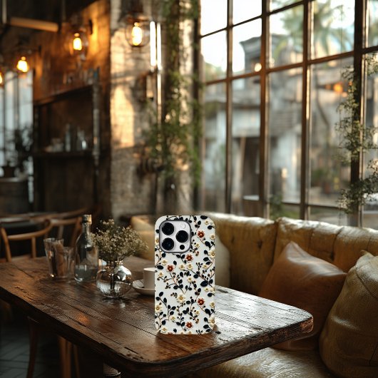 カスタムダークフローラ刺繍やる気を起こさせる引用文 Case-Mate iPhoneケース