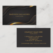 カスタムダークブラウン黒及び金ゴールドプロフェッショナル 名刺 (正面/裏面)